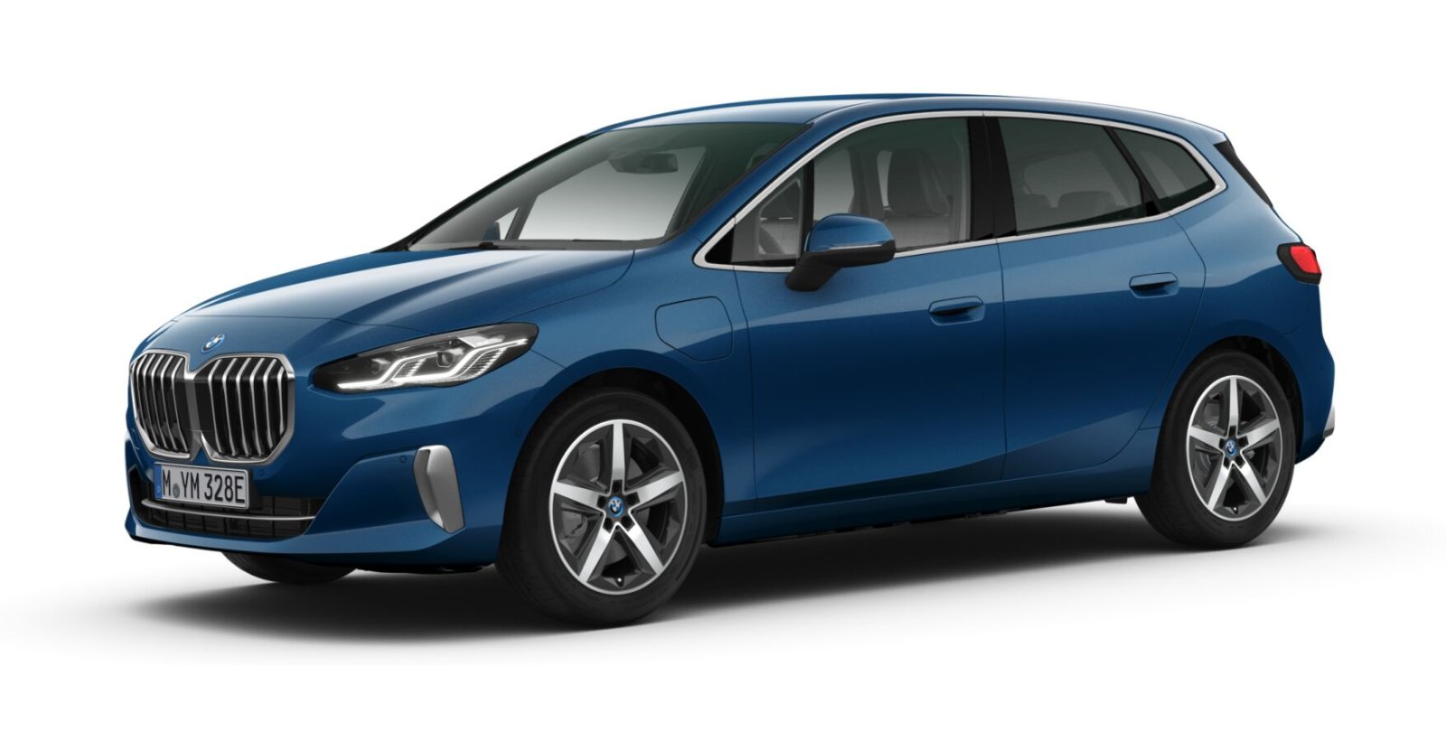 BMW 225e xDrive Active Tourer in Blau von vorne BMW 225e xDrive Active Tourer in Blau von vorne