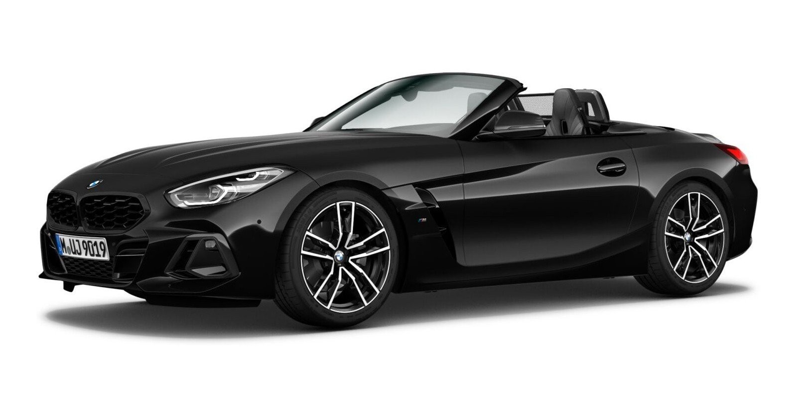 BMW Z4 sDrive20i in Schwarz von vorne BMW Z4 sDrive20i in Schwarz von vorne