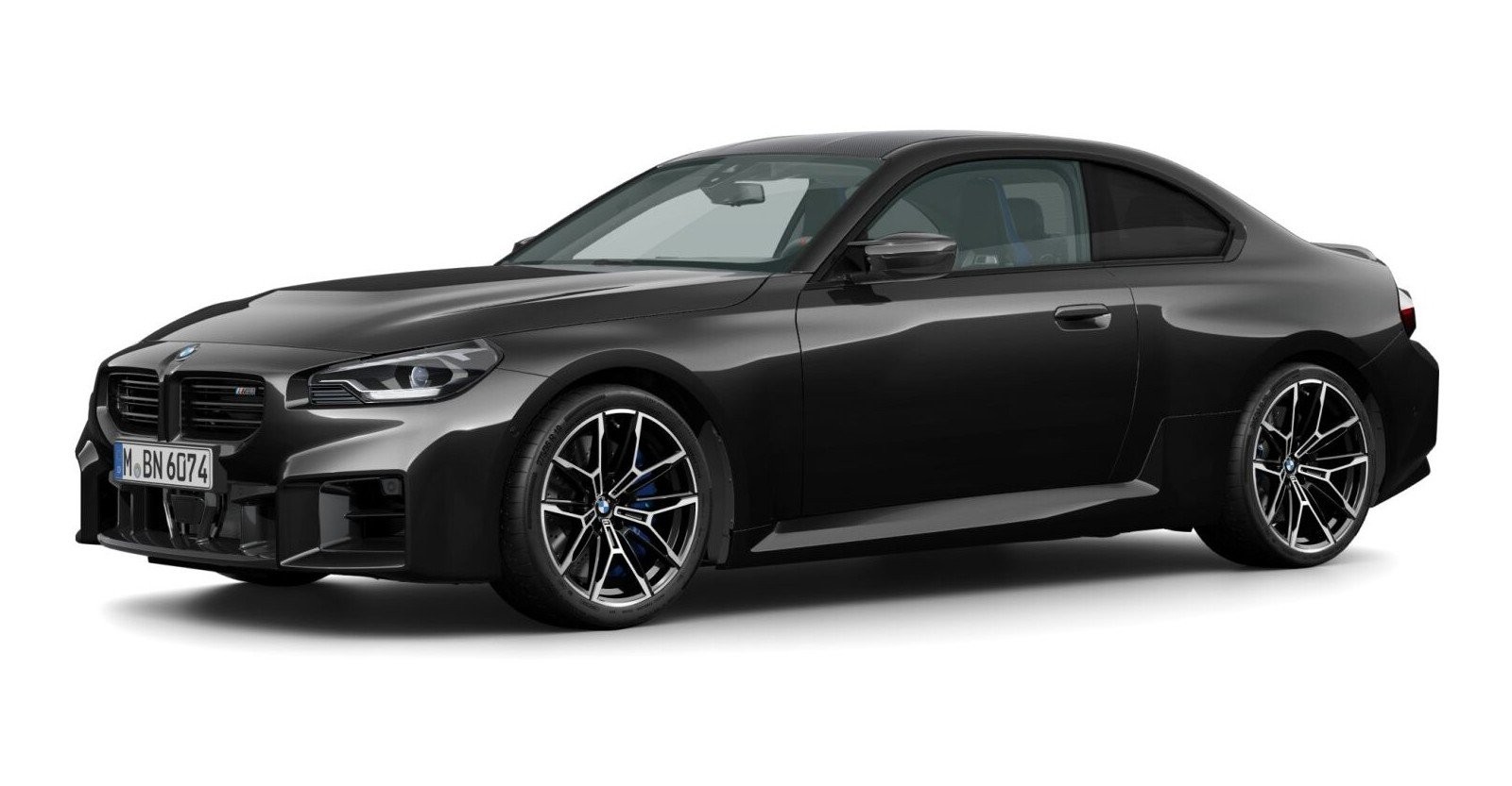BMW M2 Coupe in Schwarz von vorne BMW M2 Coupe in Schwarz von vorne