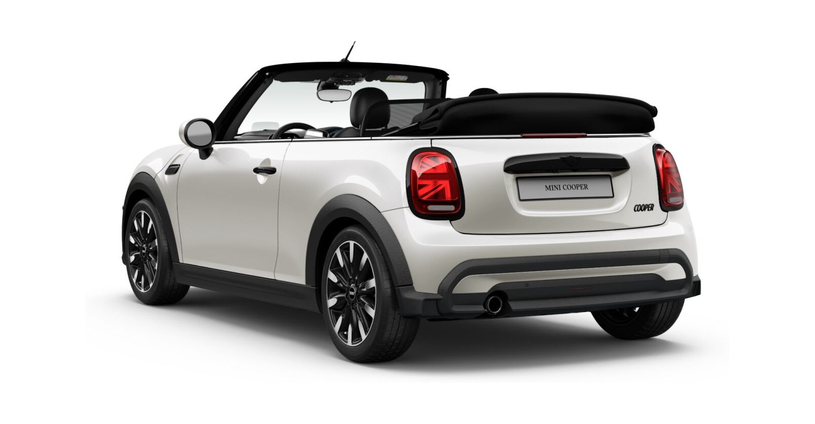 MINI MINI Cabrio in Weiß von hinten MINI MINI Cabrio in Weiß von hinten