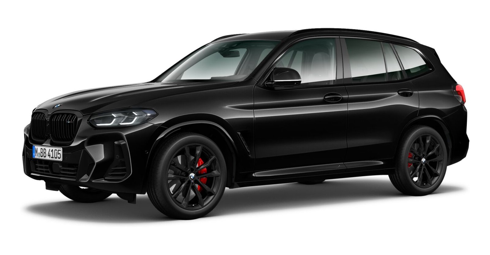 BMW X3 M40d in Schwarz von vorne BMW X3 M40d in Schwarz von vorne