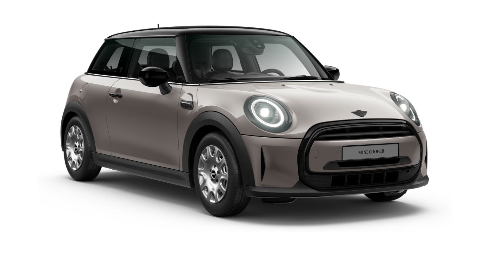 MINI Cooper 3-Türer in Grau von vorne MINI Cooper 3-Türer in Grau von vorne