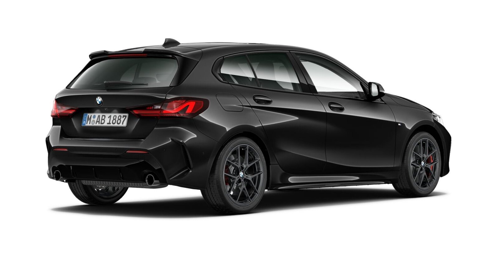 BMW BMW 1er in Schwarz von hinten BMW BMW 1er in Schwarz von hinten