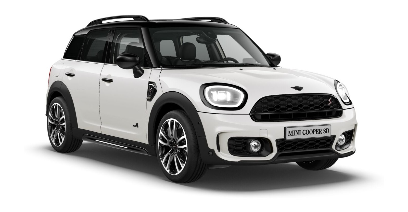 MINI Cooper SD Countryman ALL4 in Weiß von vorne MINI Cooper SD Countryman ALL4 in Weiß von vorne