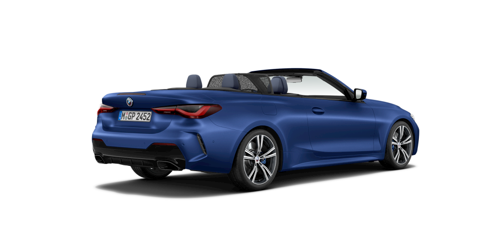 BMW BMW 4er in Blau von hinten BMW BMW 4er in Blau von hinten