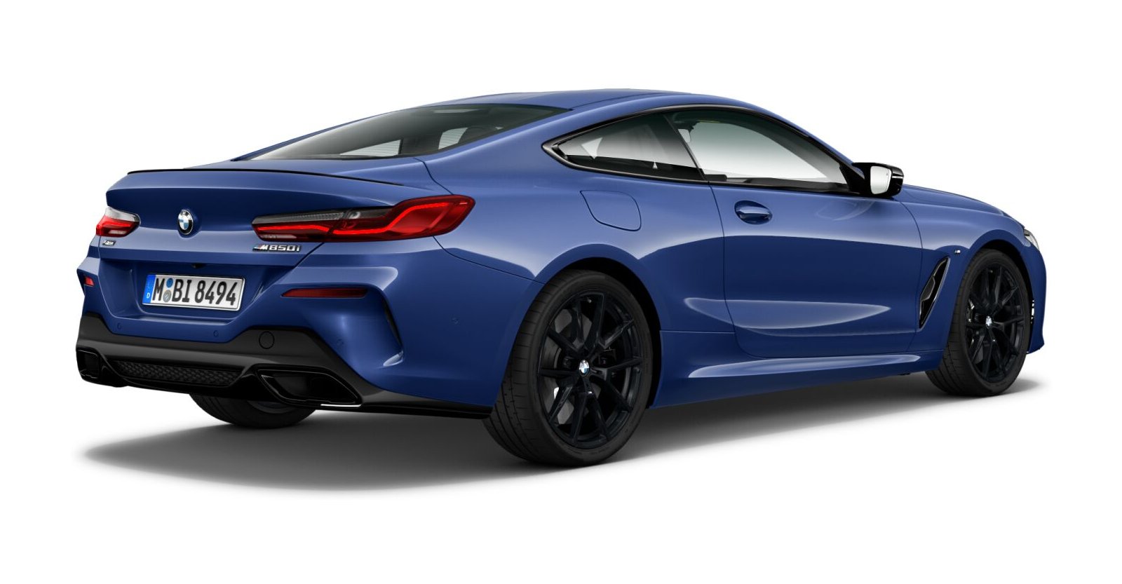 BMW BMW 8er in Blau von hinten BMW BMW 8er in Blau von hinten