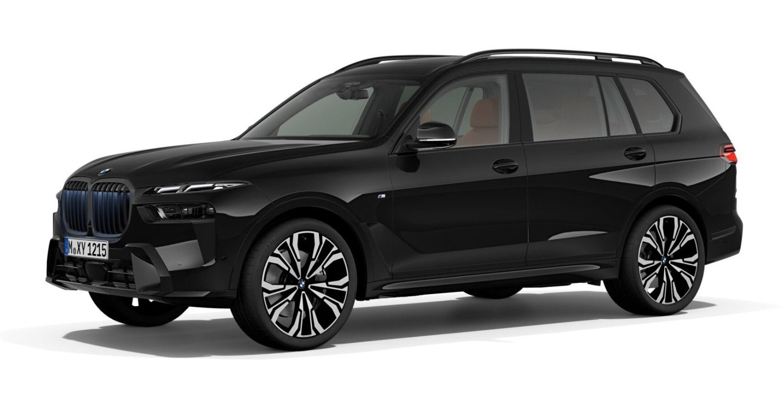 BMW X7 xDrive40d in Schwarz von vorne BMW X7 xDrive40d in Schwarz von vorne