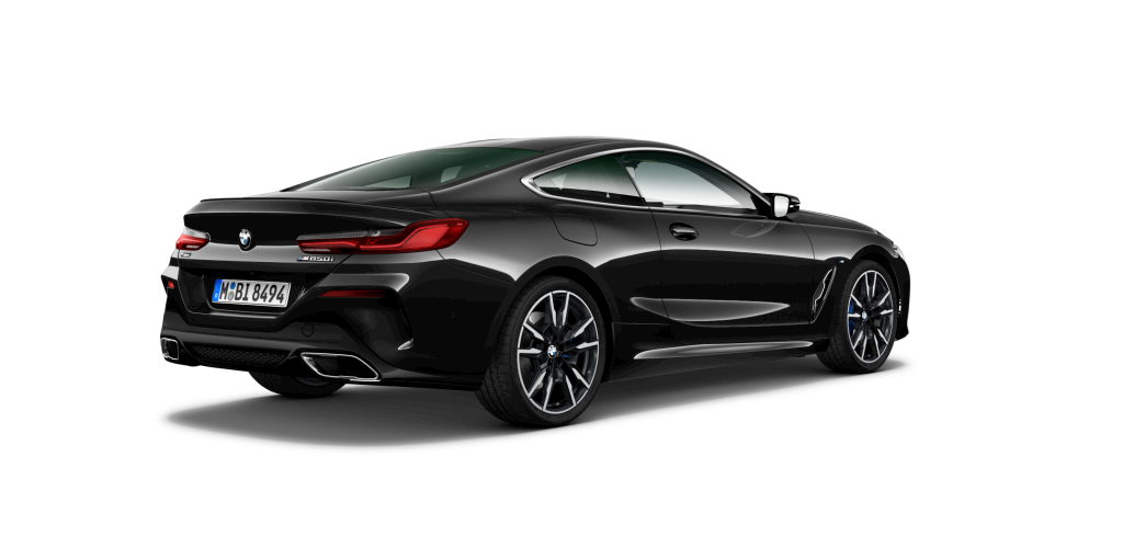 BMW BMW 8er in Schwarz von hinten