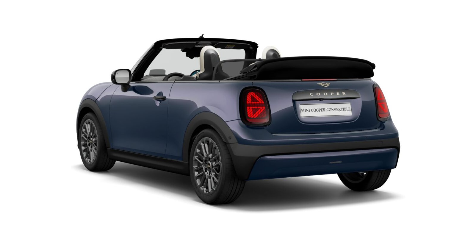 MINI MINI Cabrio in Blau von hinten MINI MINI Cabrio in Blau von hinten