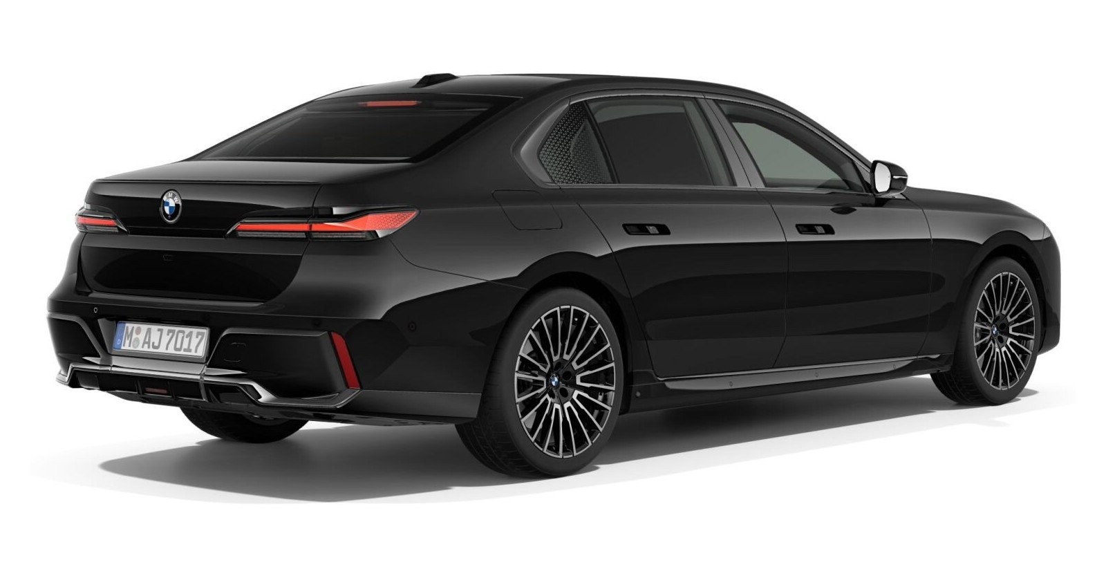 BMW BMW 7er in Schwarz von hinten BMW BMW 7er in Schwarz von hinten