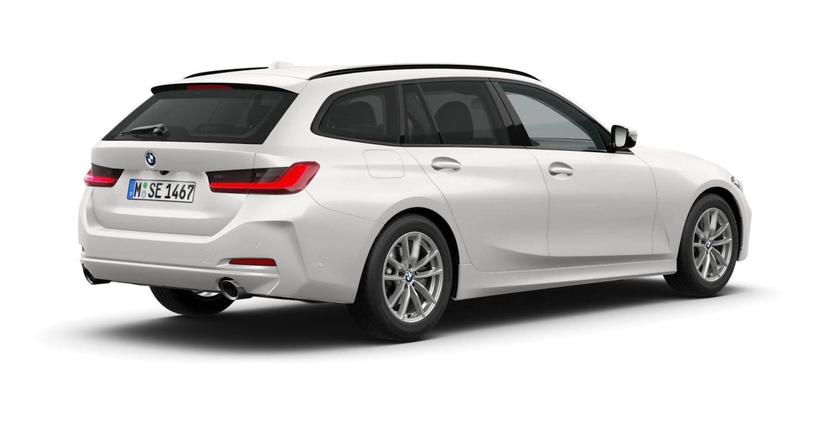 BMW BMW 3er in Weiß von hinten BMW BMW 3er in Weiß von hinten