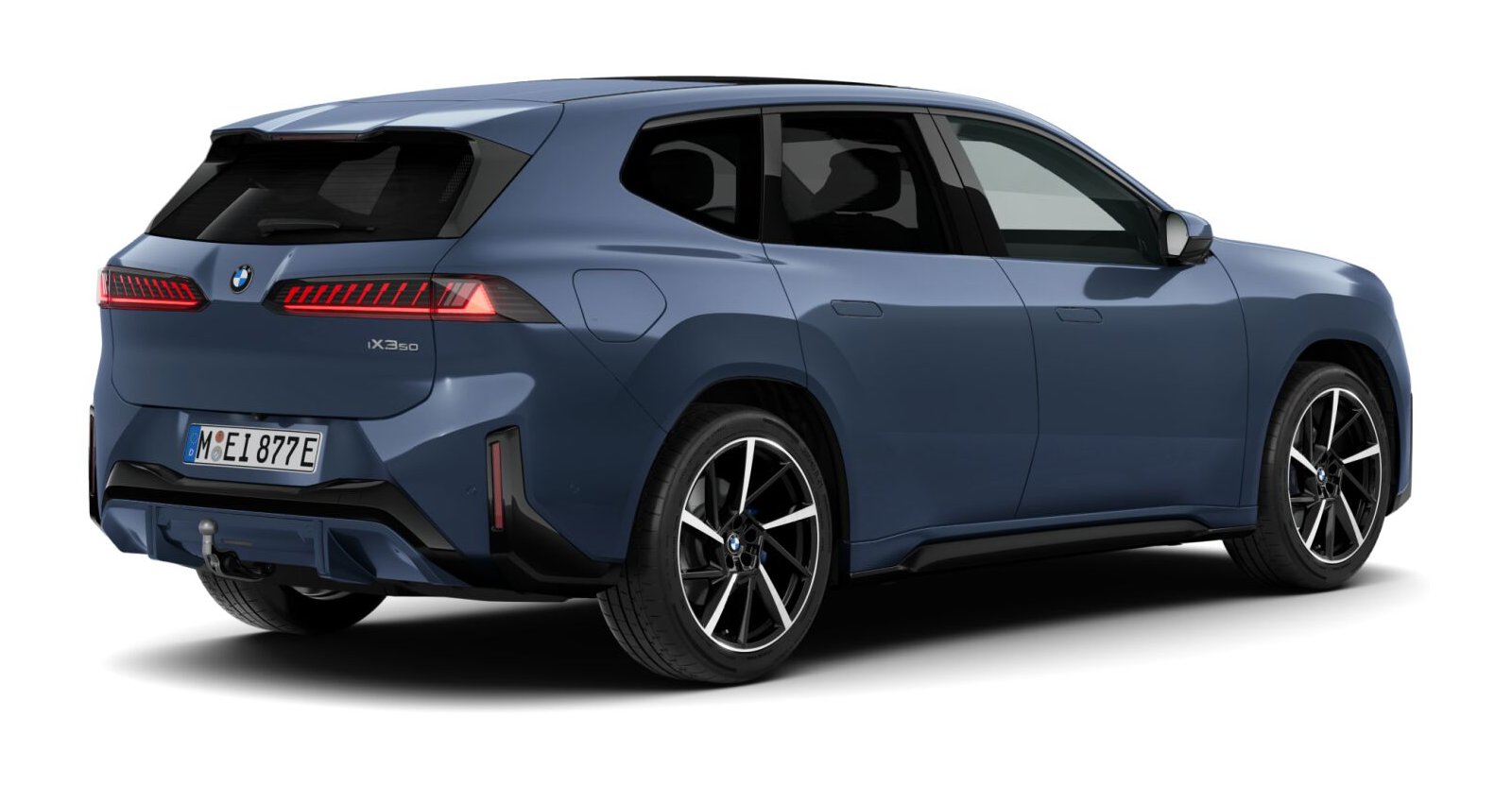BMW BMW I in Blau von hinten