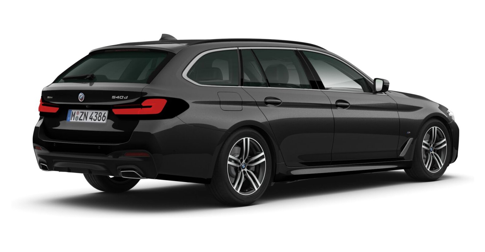 BMW BMW 5er in Schwarz von hinten BMW BMW 5er in Schwarz von hinten