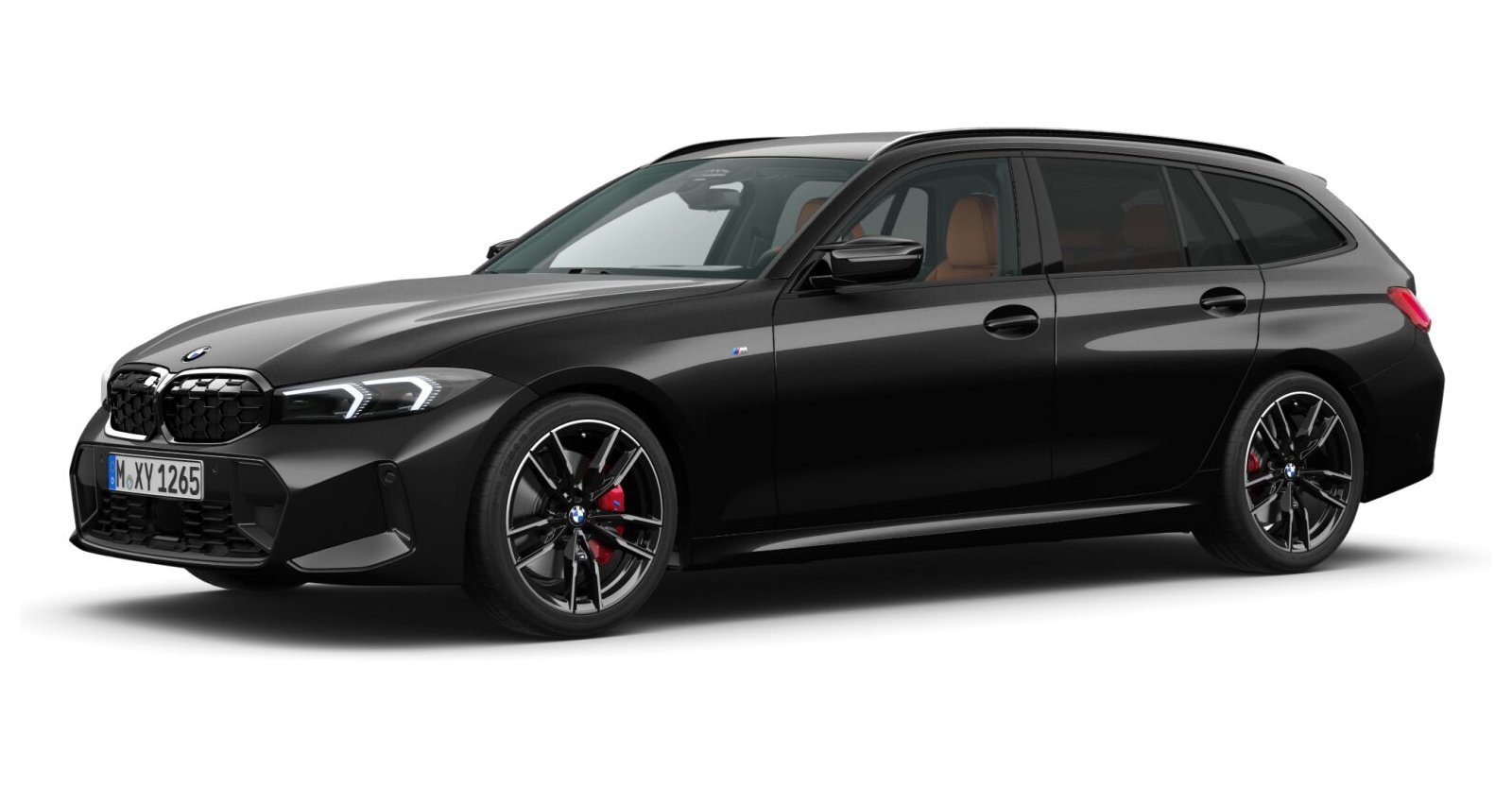 BMW BMW 3er in Schwarz von vorne BMW BMW 3er in Schwarz von vorne