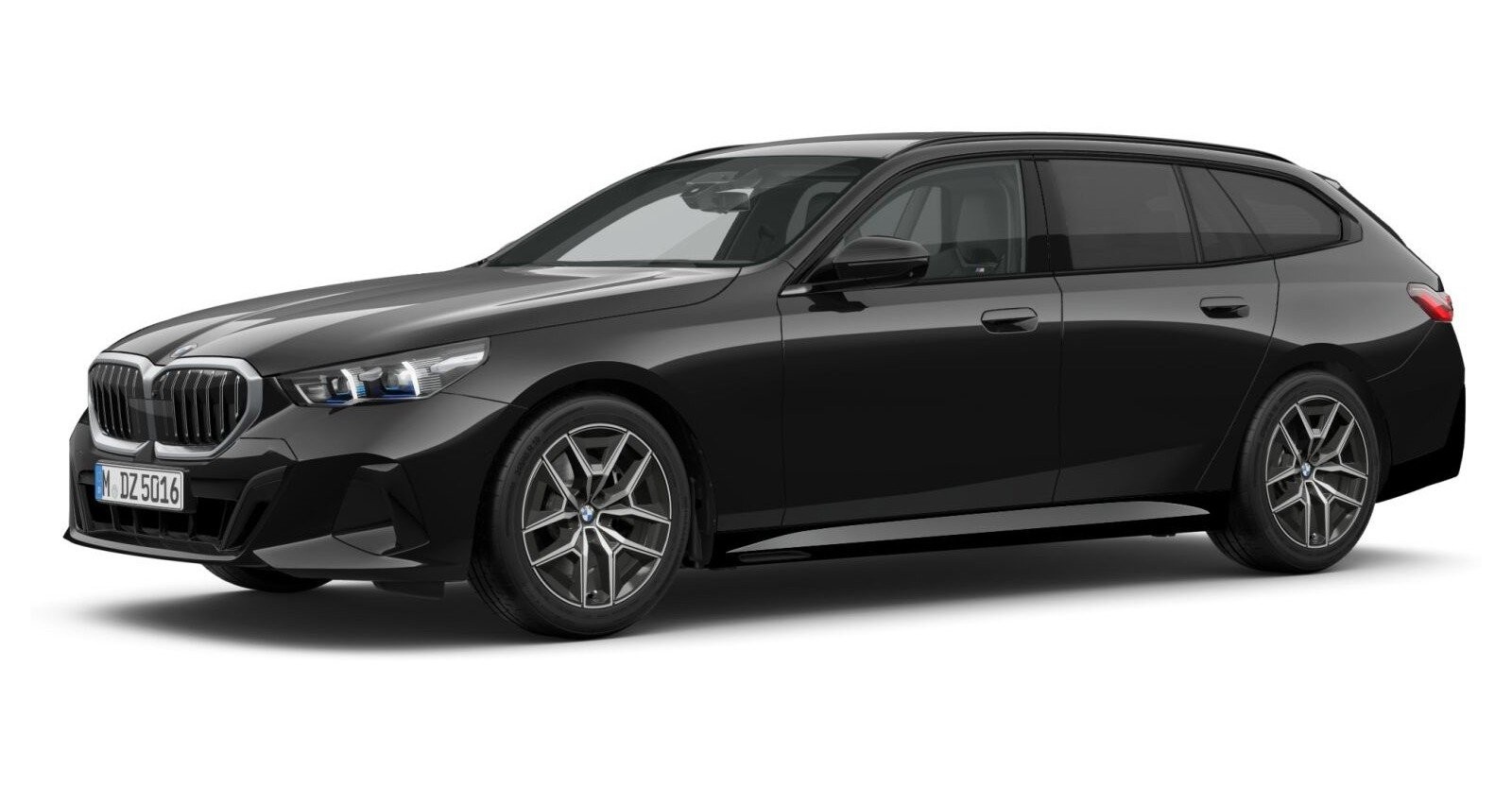 BMW 540d xDrive Touring in Schwarz von vorne BMW 540d xDrive Touring in Schwarz von vorne