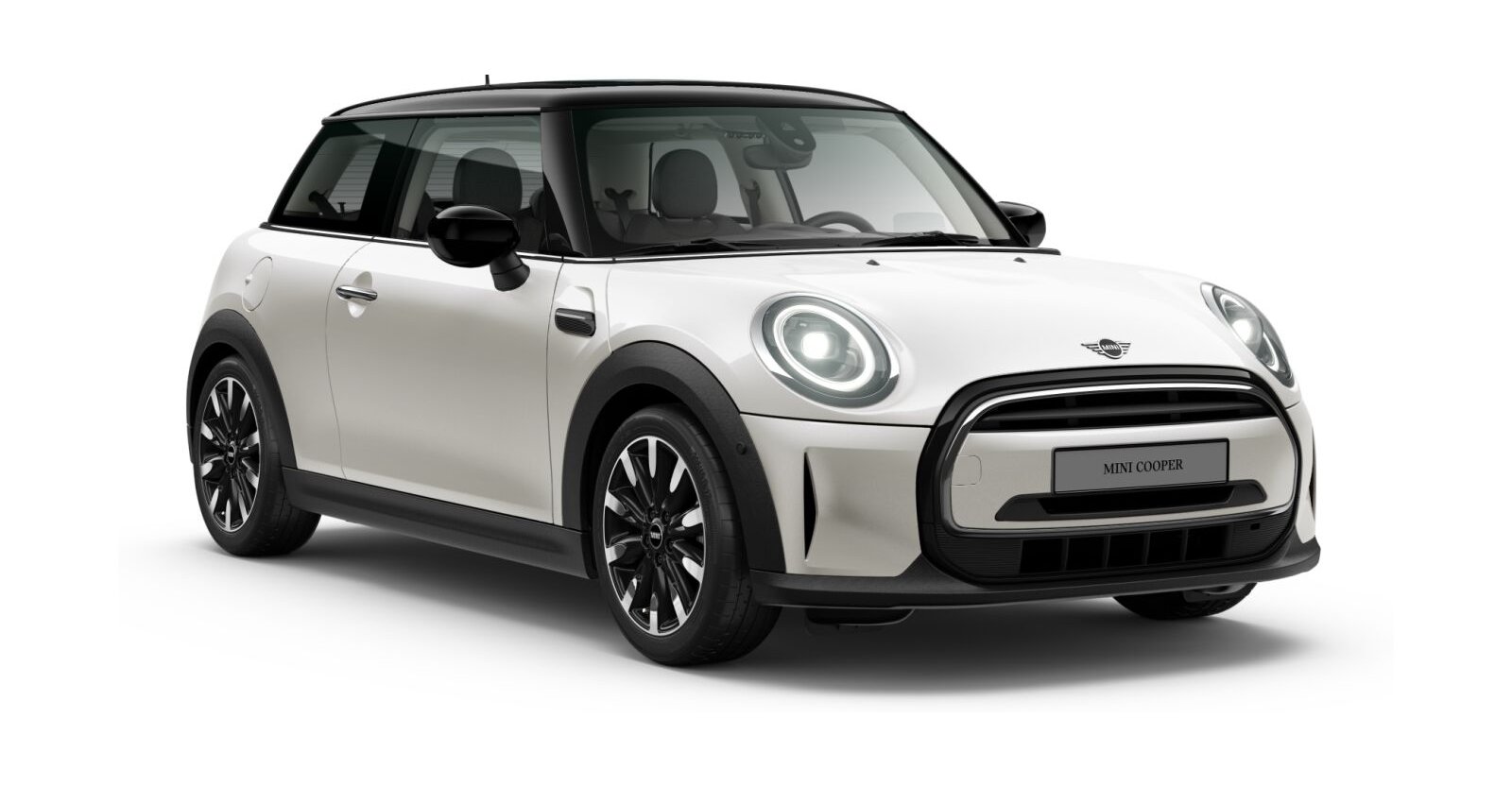 MINI Cooper 3-Türer in Weiß von vorne MINI Cooper 3-Türer in Weiß von vorne
