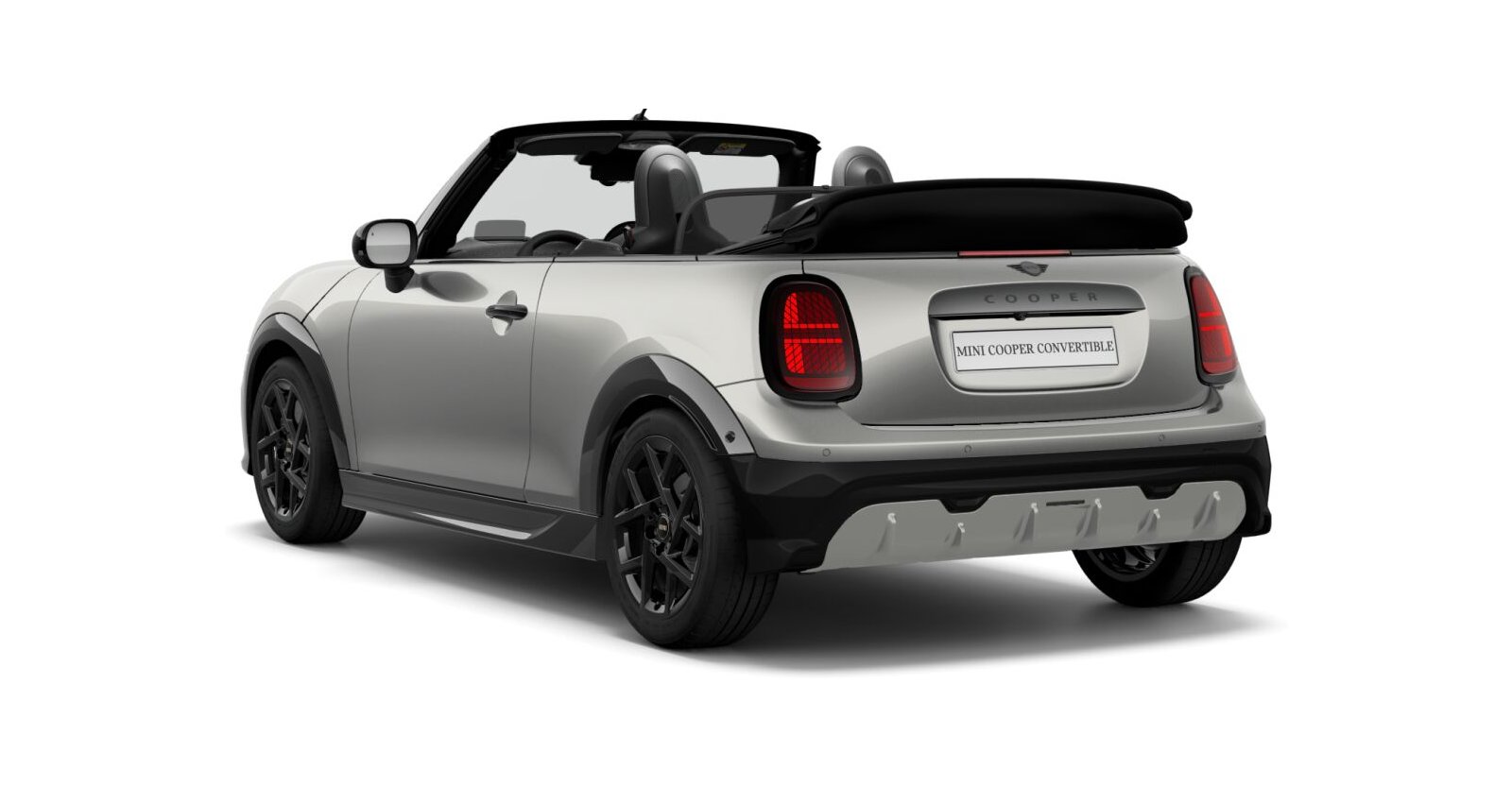 MINI MINI Cabrio in Silber von hinten MINI MINI Cabrio in Silber von hinten