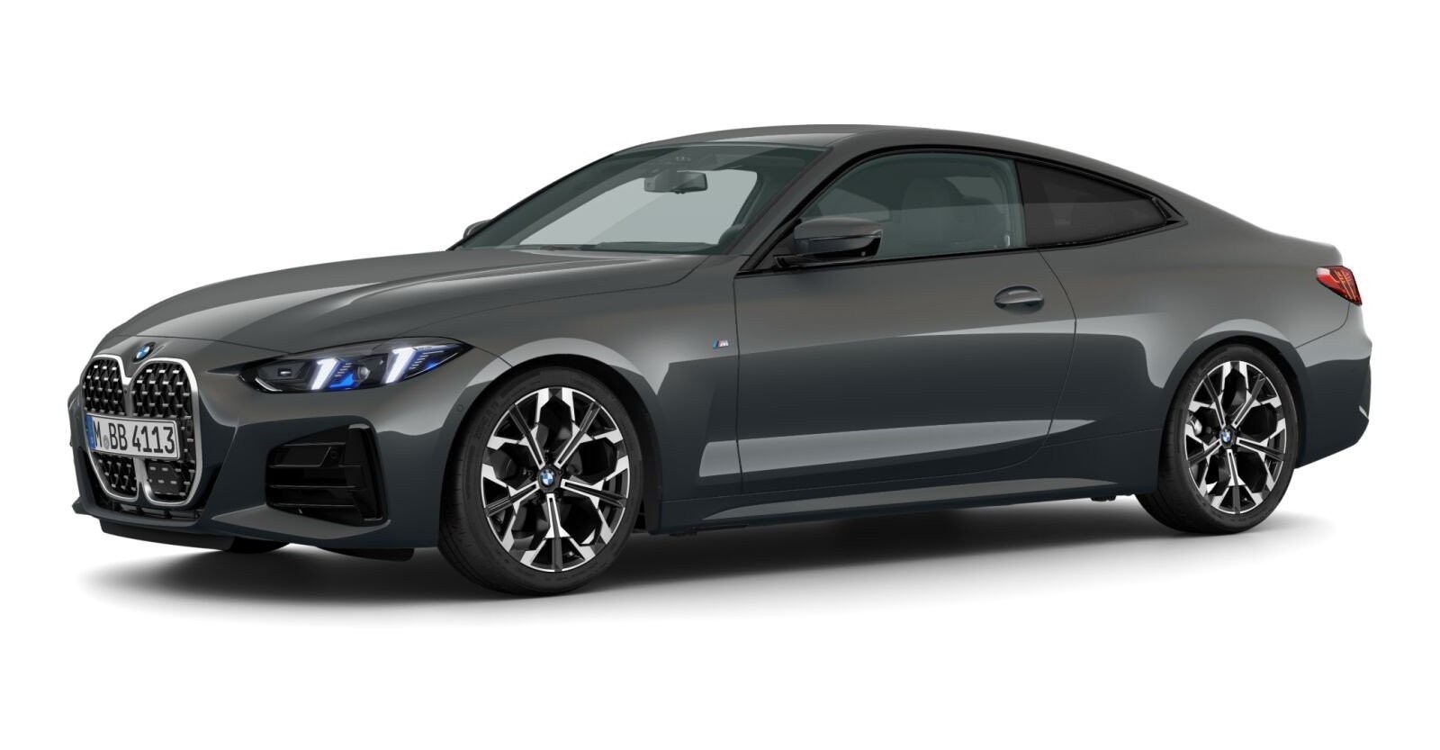 BMW 430i xDrive Coupe in Grau von vorne BMW 430i xDrive Coupe in Grau von vorne