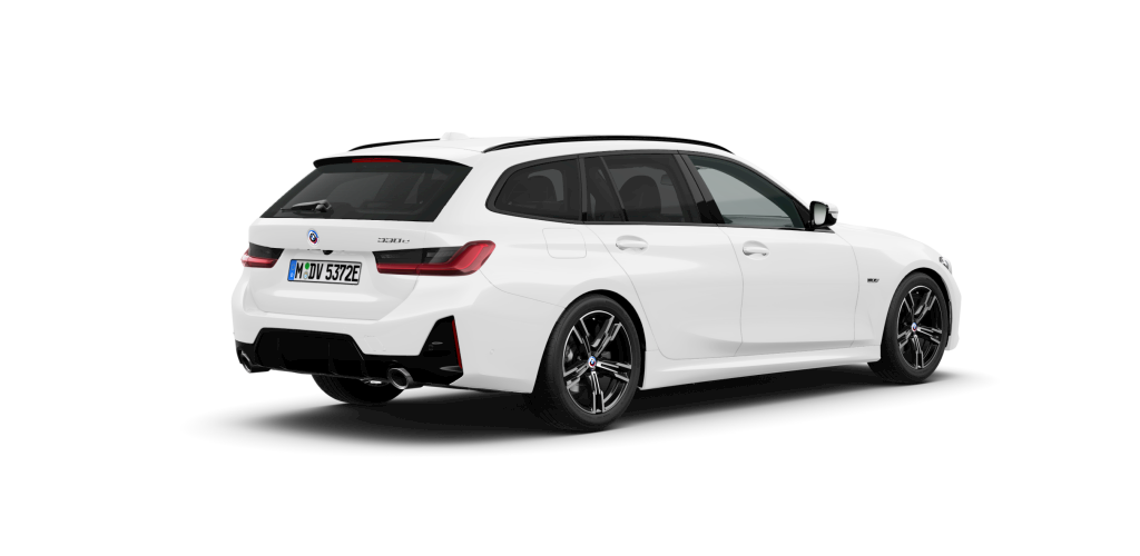 BMW BMW 3er in Weiß von hinten BMW BMW 3er in Weiß von hinten