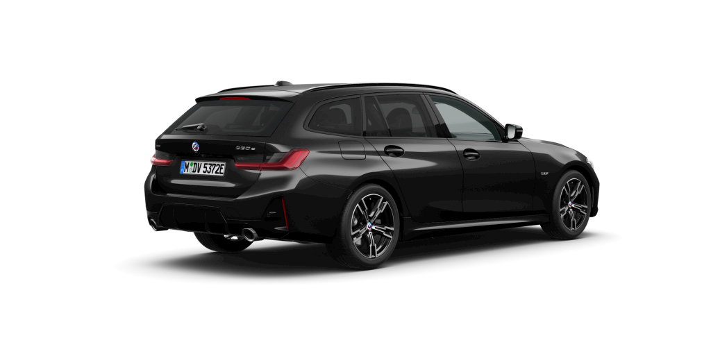 BMW BMW 3er in Schwarz von hinten BMW BMW 3er in Schwarz von hinten