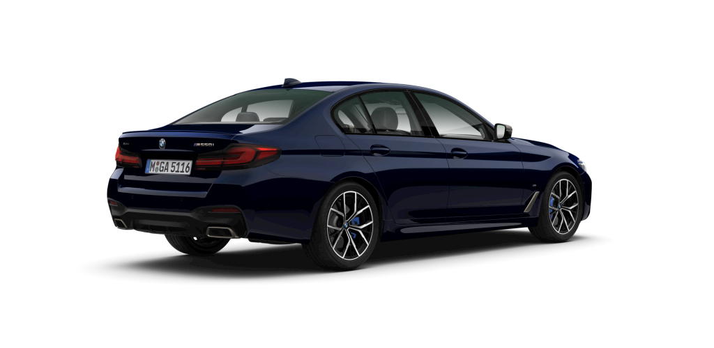 BMW BMW 5er in Blau von hinten BMW BMW 5er in Blau von hinten