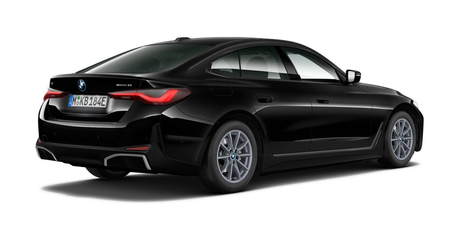 BMW BMW I in Schwarz von hinten BMW BMW I in Schwarz von hinten