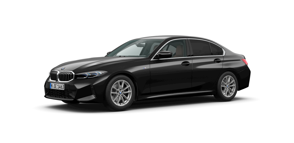 BMW 330i xDrive Limousine in Schwarz von vorne BMW 330i xDrive Limousine in Schwarz von vorne