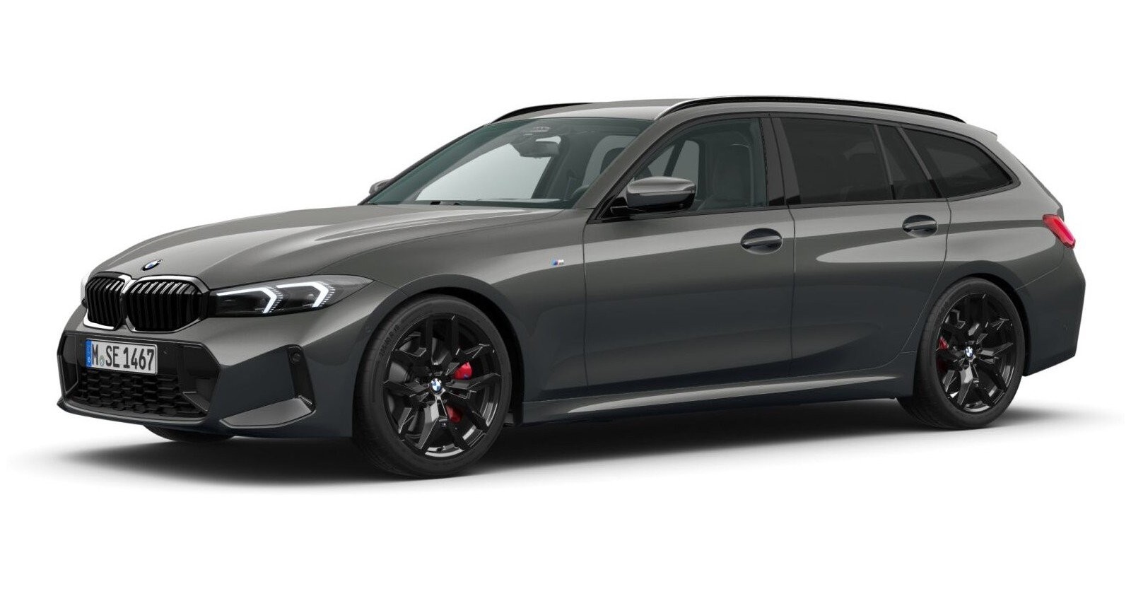 BMW 330d xDrive Touring in Grau von vorne BMW 330d xDrive Touring in Grau von vorne
