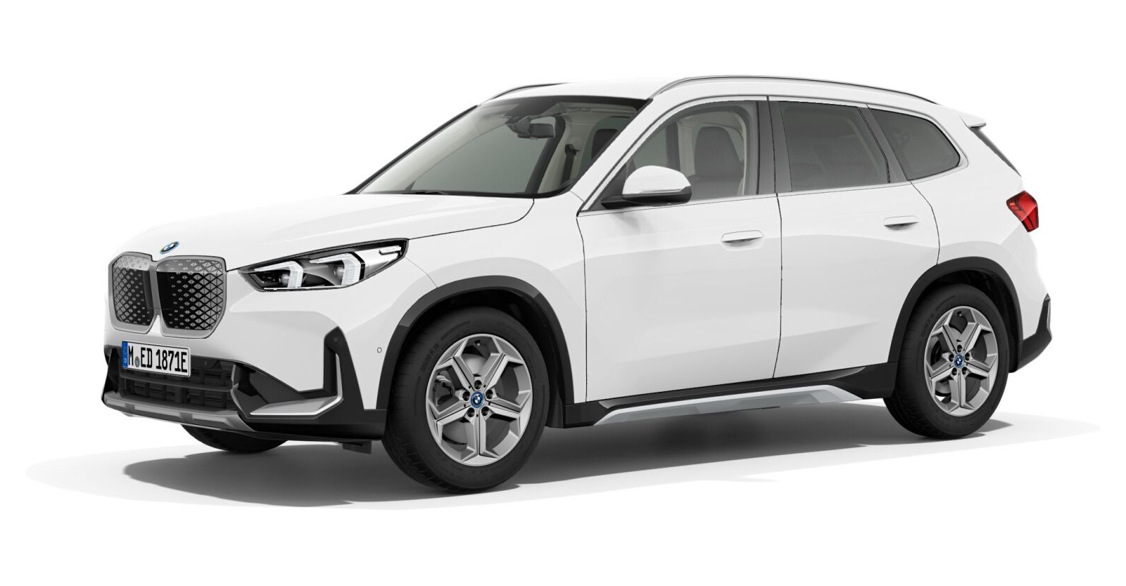 BMW iX1 eDrive20 in Weiß von vorne