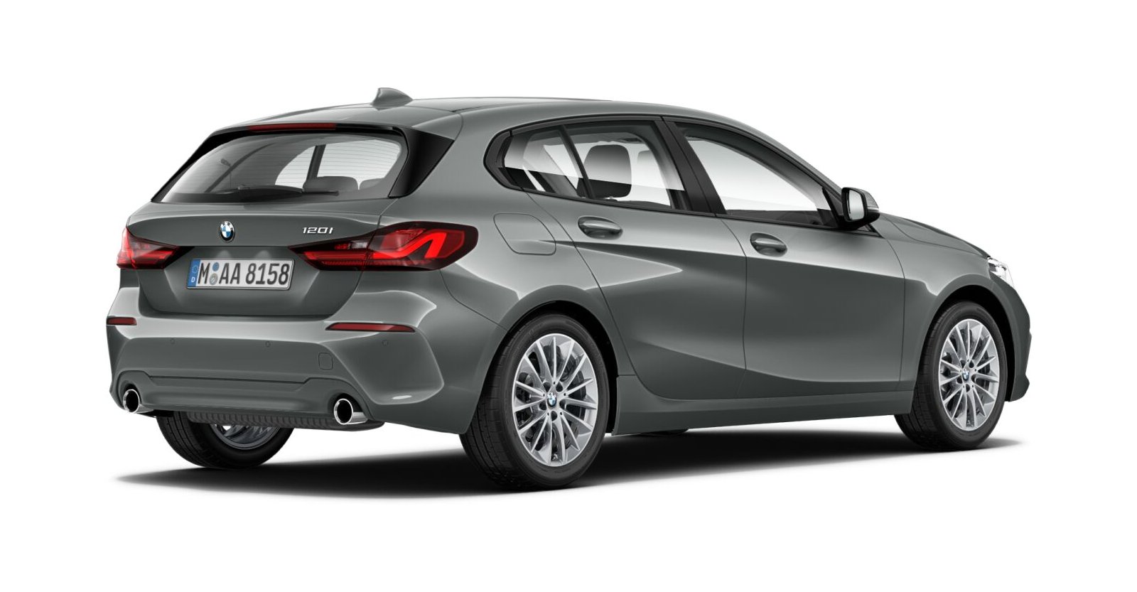 BMW BMW 1er in Grau von hinten BMW BMW 1er in Grau von hinten