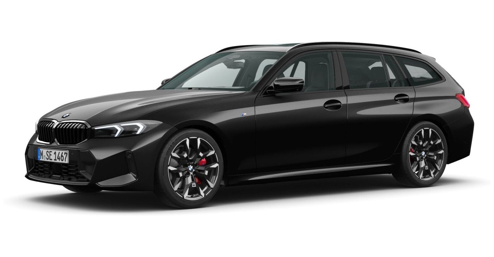 BMW BMW 3er in Schwarz von vorne BMW BMW 3er in Schwarz von vorne