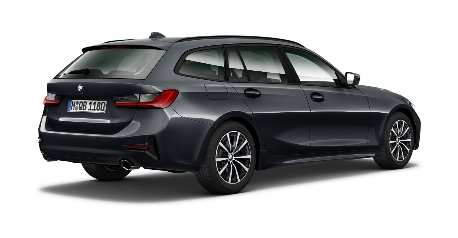 BMW BMW 3er in Grau von hinten BMW BMW 3er in Grau von hinten