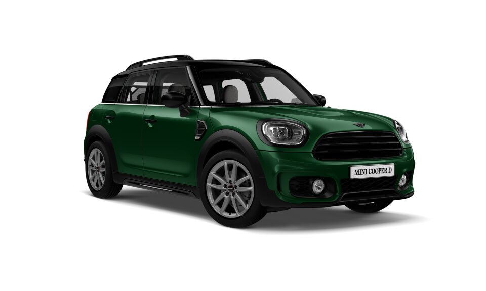 MINI Cooper D Countryman ALL4 in Grün von vorne MINI Cooper D Countryman ALL4 in Grün von vorne