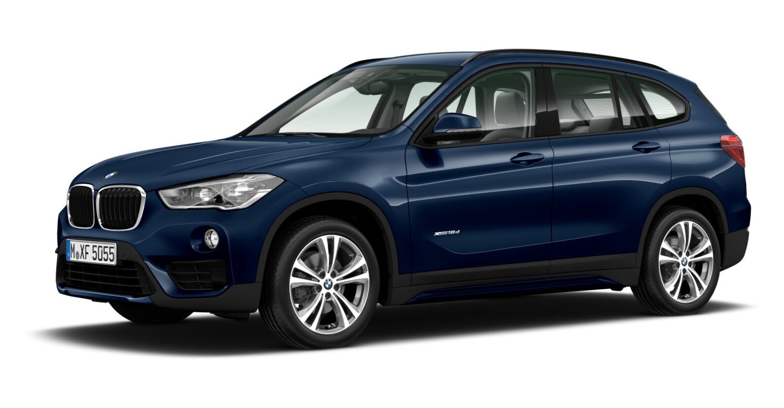 BMW X1 xDrive18d in Blau von vorne BMW X1 xDrive18d in Blau von vorne