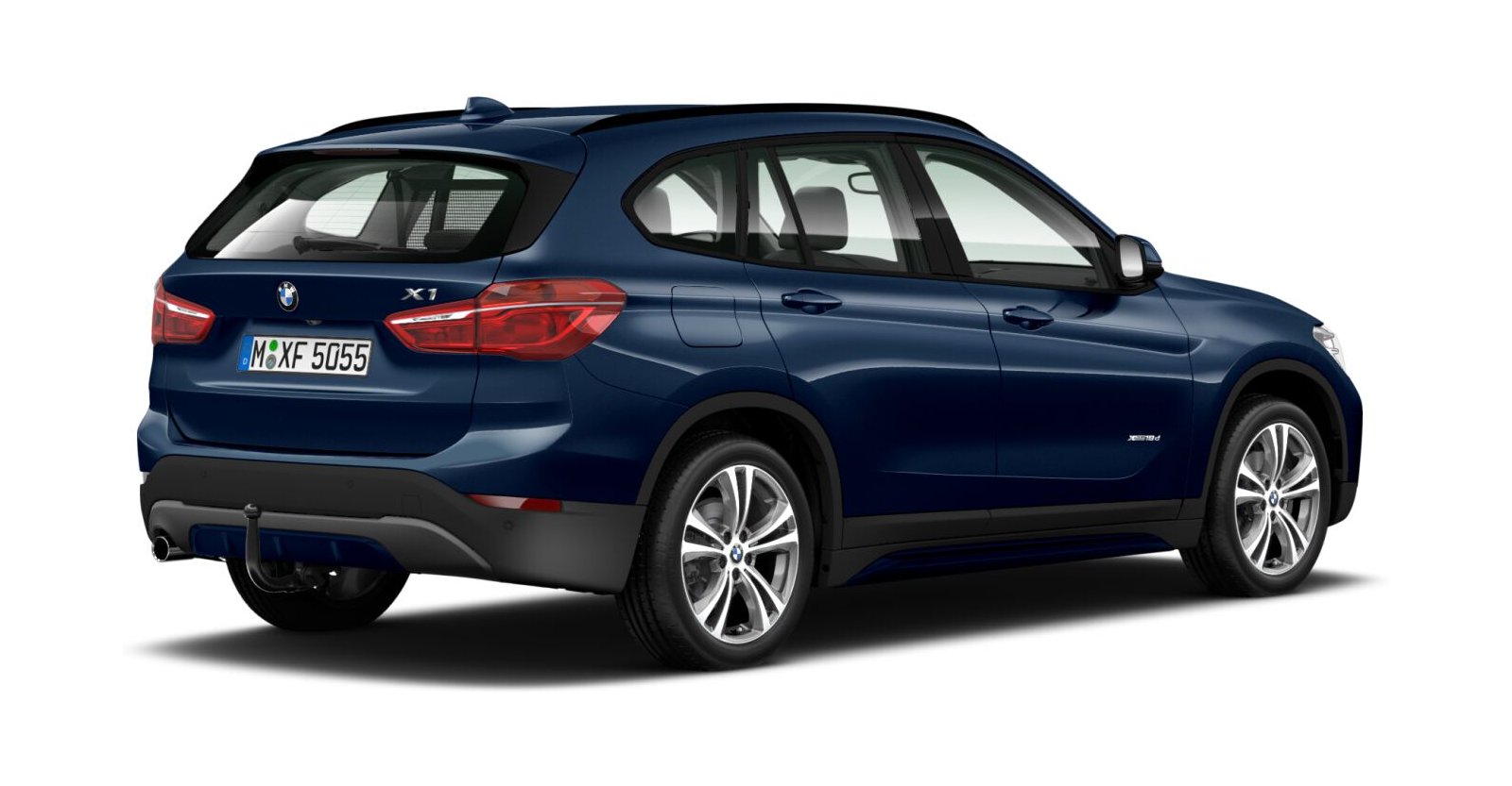 BMW BMW X in Blau von hinten BMW BMW X in Blau von hinten
