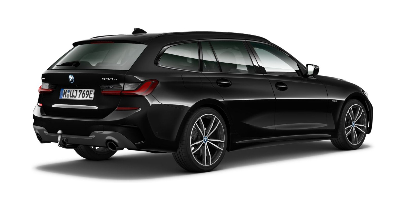 BMW BMW 3er in Schwarz von hinten BMW BMW 3er in Schwarz von hinten