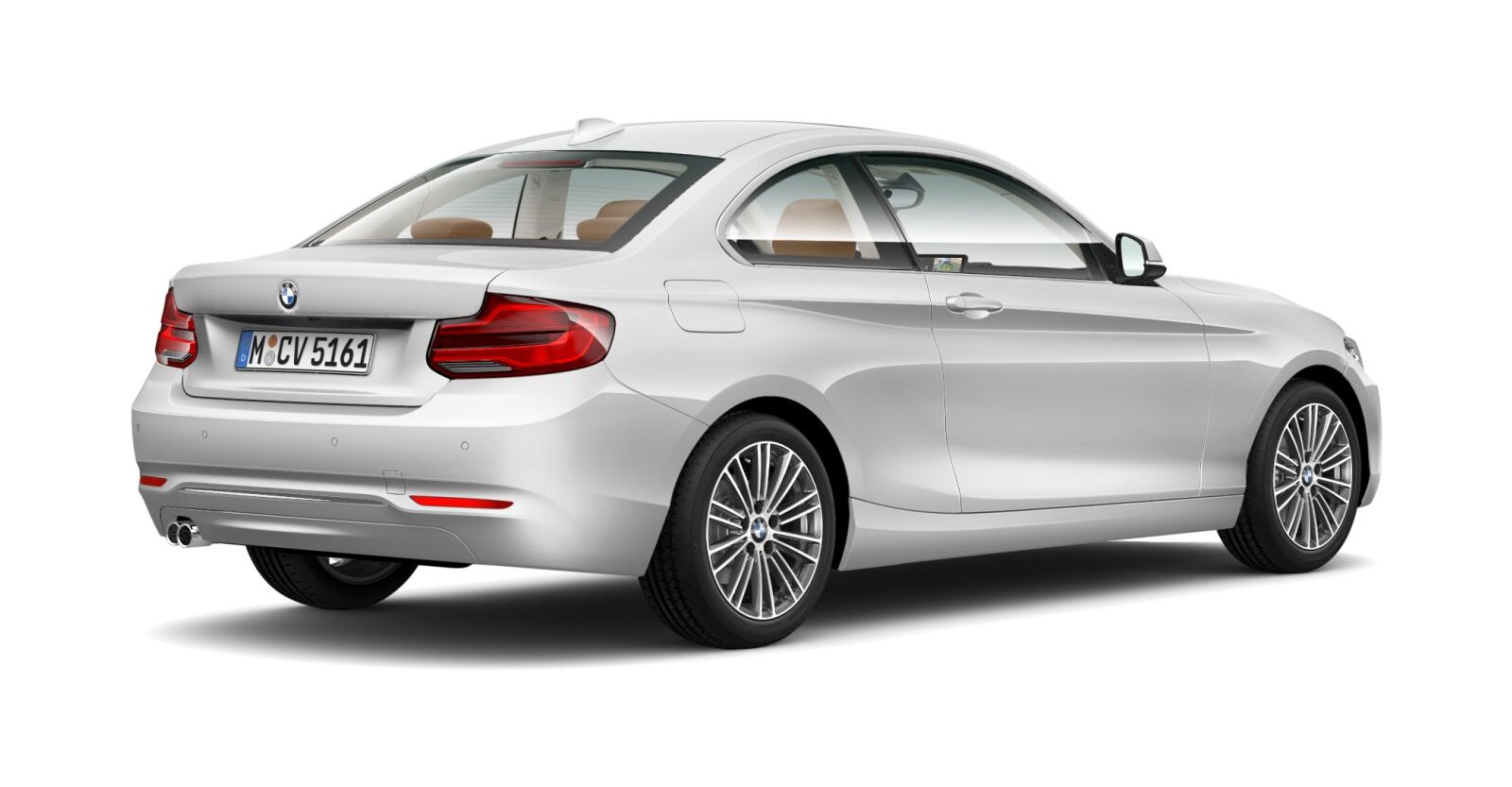 BMW BMW 2er in Weiß von hinten BMW BMW 2er in Weiß von hinten