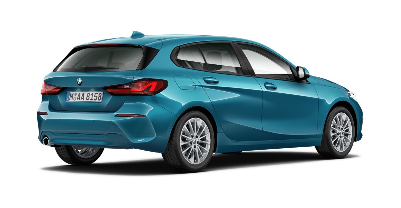 BMW BMW 1er in Blau von hinten