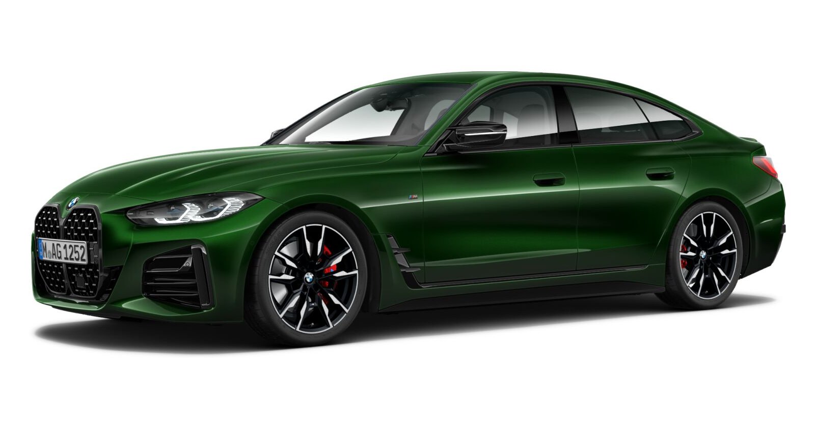 BMW M440i xDrive Gran Coupé in Grün von vorne BMW M440i xDrive Gran Coupé in Grün von vorne