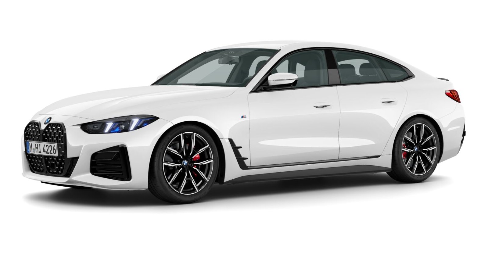 BMW 430i xDrive Gran Coupé in Weiß von vorne BMW 430i xDrive Gran Coupé in Weiß von vorne