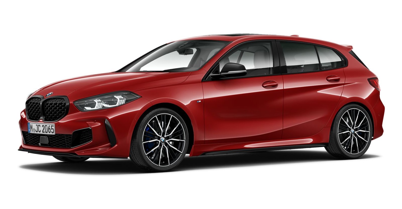 BMW BMW 1er in Rot von vorne BMW BMW 1er in Rot von vorne