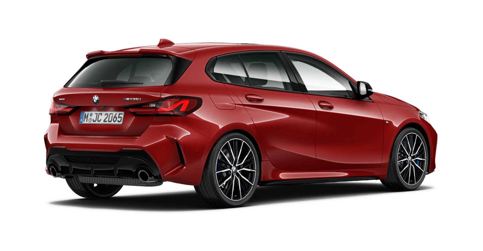 BMW BMW 1er in Rot von hinten BMW BMW 1er in Rot von hinten