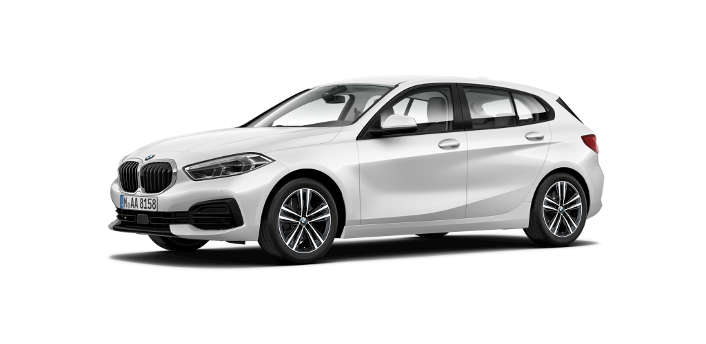 BMW 118i in Wei&szlig; von vorne