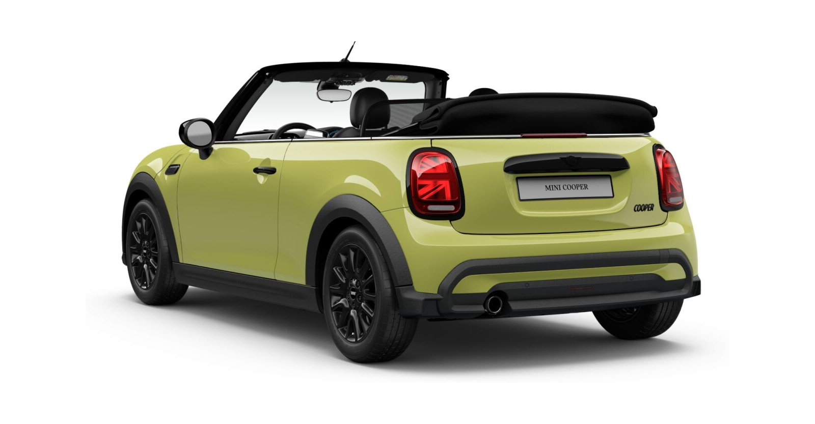 MINI MINI Cabrio in Gelb von hinten MINI MINI Cabrio in Gelb von hinten
