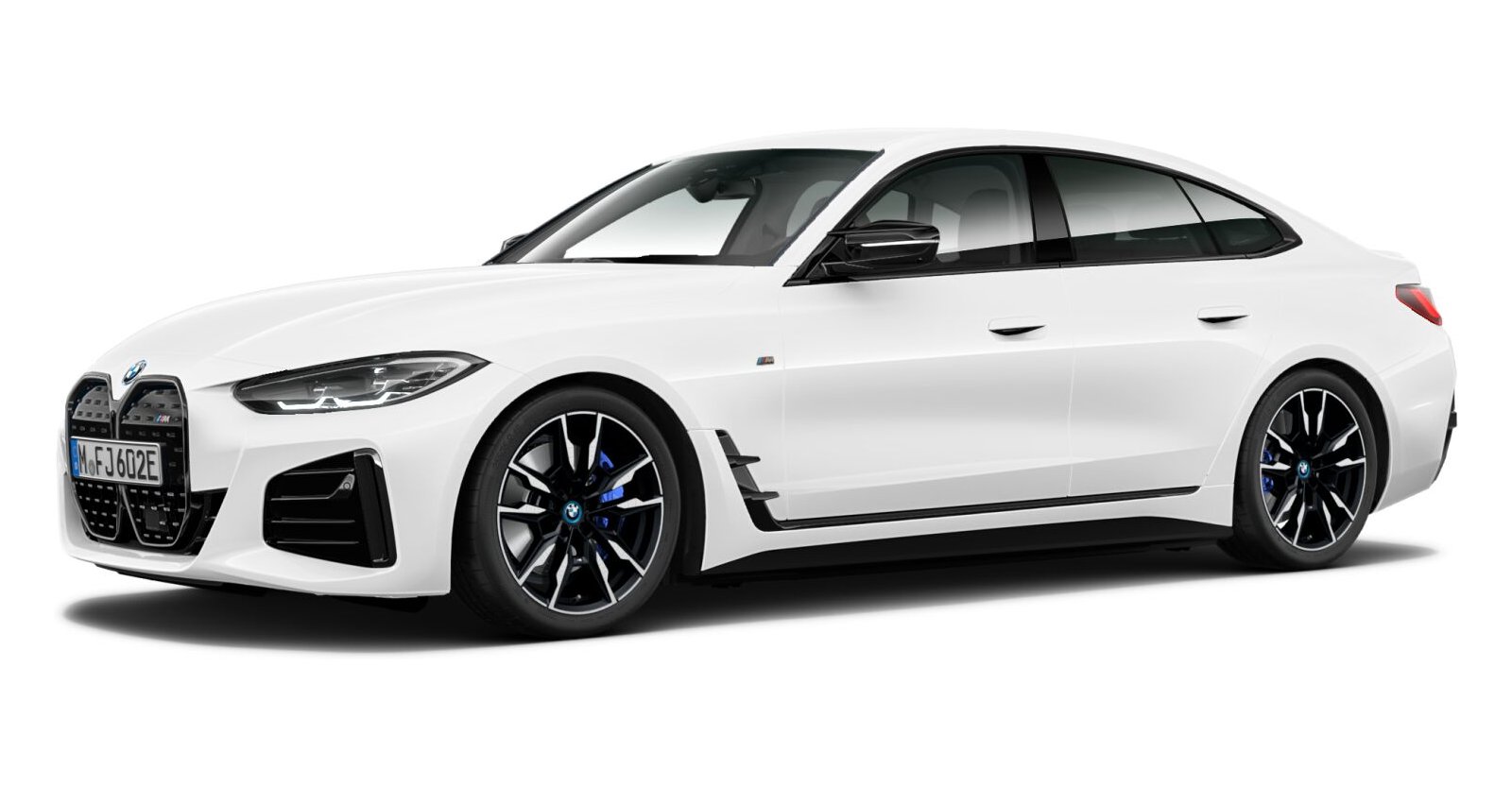BMW i4 M50 Gran Coup&eacute; in Wei&szlig; von vorne