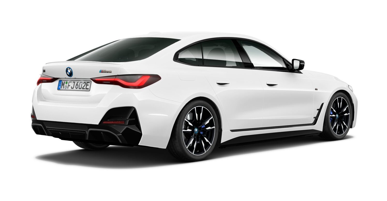 BMW BMW I in Weiß von hinten BMW BMW I in Weiß von hinten