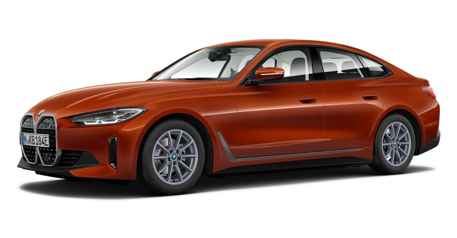 BMW BMW I in Orange von vorne BMW BMW I in Orange von vorne