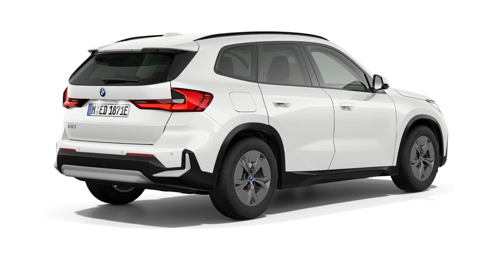 BMW BMW I in Wei&szlig; von hinten