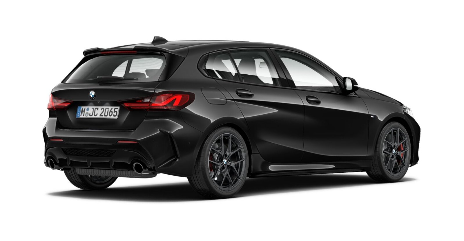 BMW BMW 1er in Schwarz von hinten BMW BMW 1er in Schwarz von hinten