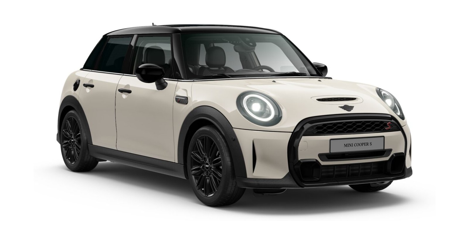 MINI Cooper S 5-T&uuml;rer in Wei&szlig; von vorne